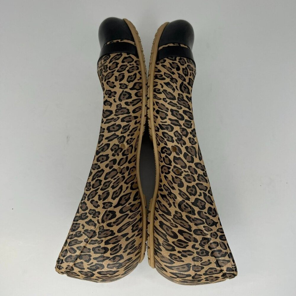 Crocs Womens Multicolor Cap Toe Leopard Print  Size 8 Slip On Flat Shoes - Picture 6 of 9